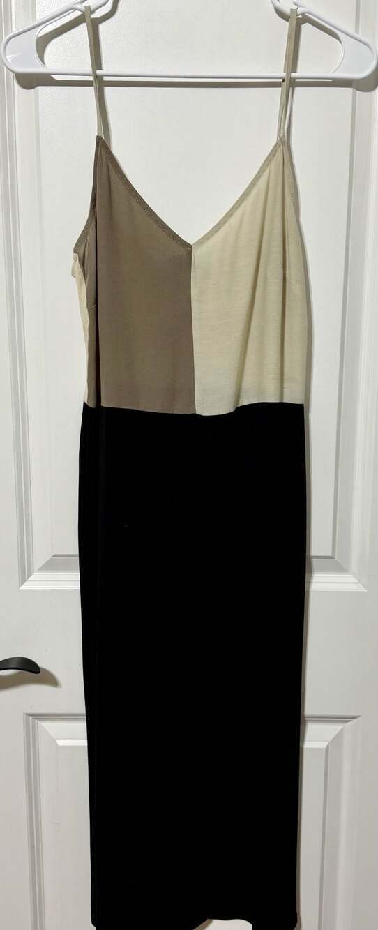 MNG Suit Women's Color-Block Lingerie Cami Midi Dress